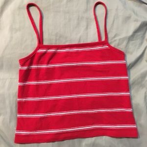 Brandy Melville Red and White Faye Tank